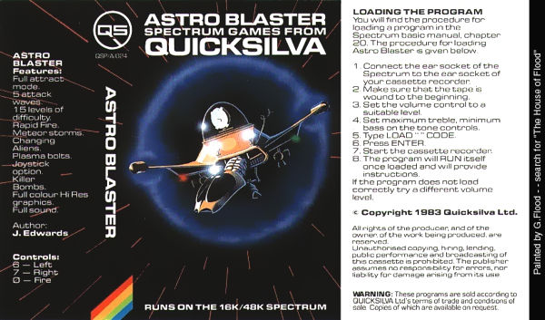 Astro Blaster box art for ZX Spectrum